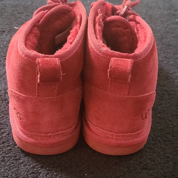 Ugg Neumel Red Suede Shoes - Picture 4 of 5